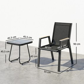 Outsunny set bistro terasă elegant | Aosom Romania