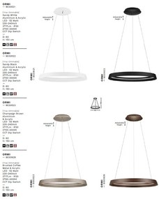 Lustra LED suspendata design modern circular ORMI alba
