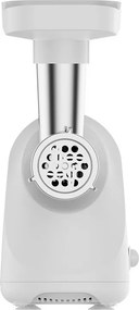 Masina de tocat carne Oliver Voltz OV51991G, 800 W, Functie de inversare, Accesoriu pentru roșii, Accesorii de 5 și 7 mm, Otel inoxidabil, Alb