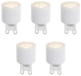 Set de 5 becuri LED G9 24mm cu 3 trepte de intensitate luminoasă, 3W, 300 lm, 2700K