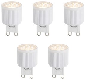 Set de 5 becuri LED G9 24mm, dimabile în 3 trepte, 3W 300 lm 2700K