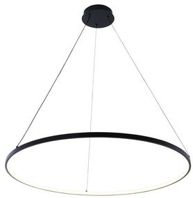 Lustra LED moderna design circular BRENO negru 80cm