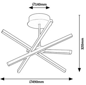 Lustră LED pe tijă Rabalux 71270 MATILDE LED/30W/230V 4000K