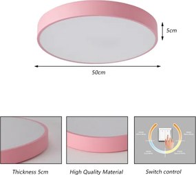 Brilagi - Plafonieră POOL LED/60W/230V 3000/4000/6000K 50 cm roz