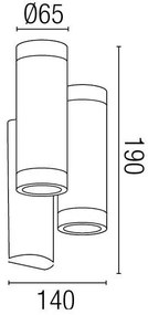 Aplica de perete exterior IP44 Steps 75503