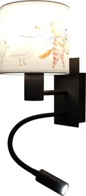 Brilagi - Lampă LED flexibilă BOBO 1xE27/25W/230V + LED/3W negru/alb/cu animale