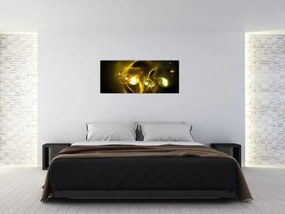 Tabloul abstract cu bile galbene (120x50 cm)