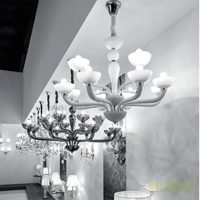 Candelabru LUX stil venetian cu 6 brate BON BON SP6 BIANCO 093994