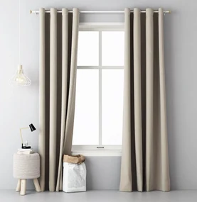 Draperie bej de o singură culoare 140 x 280 cm