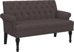 vidaXL Banchetă cu spătar, maro închis, 120x62x75,5 cm, textil