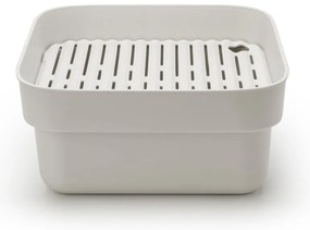Vas pentru chiuvetă cu tavă de scurgere gri deschis din plastic SinkSide – Brabantia
