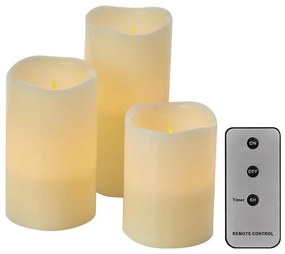 SET 3x decorațiune LED de Crăciun 3xLED/3x3AAA + telecomandă