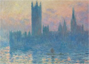 Tablou - Claude Monet, The Houses of Parliament, Sunset, reproducere (70x50 cm)