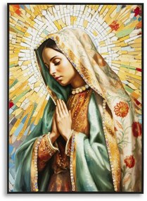 Mauro Ferretti Pictură pe pânză lăcuită Madonna -a- cu ramă cm 72x4x100 | Aosom Romania