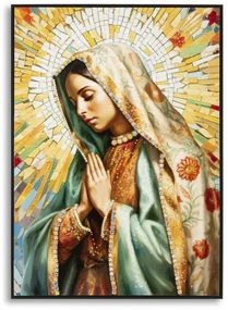 Mauro Ferretti Pictură pe pânză lăcuită Madonna -a- cu ramă cm 72x4x100 | Aosom Romania