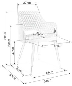 Supermobel Scaun FRANCO Velvet, 55x82x45, bluvel 78