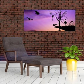 Tablou - Siluetele animalelor (120x50 cm)