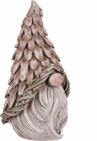 Decorațiune de grădină cap de pitic, gri, 24 x 21 x 43 cm