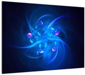 Tablou modern cu abstracțiune albastră (70x50 cm), în 40 de alte dimensiuni noi