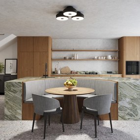 Plafonieră neagră ø 30 cm Blacko – Sollux