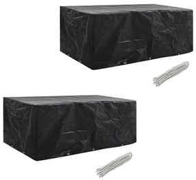 vidaXL Huse mobilier grădină, 2 buc, 8 persoane, 229x113 cm poliratan