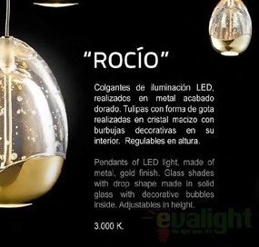 Pendul modern LED diametru 9cm ROCIO auriu 784347