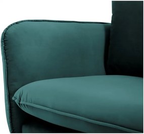 Canapea țesătură catifea Cosmopolitan Design Vienna, 160 cm, verde petrol