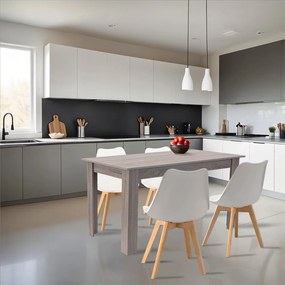 Set de masă Zara 4+1 alb-stejar York