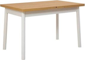 Masa extensibila OLIVER OPEN, stejar/alb, PAL melaminat, 120/153x75x77