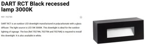 Spot LED incastrabil de exterior IP65 iluminat ambiental DART RCT negru