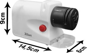 Ascutitor de cutite Zilan ZLN2175 Alb, 15W, ultra compact, 2 nivele, ascutire si slefuire
