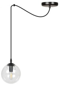 Pendul modern stil minimalist GIGI 1 negru/transparent