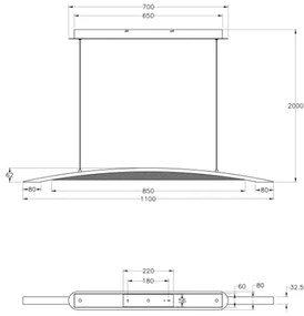 Lustră LED dimabilă pe cablu CORDOBA LED/36W/230V alb Fabas Luce 3697-40-102