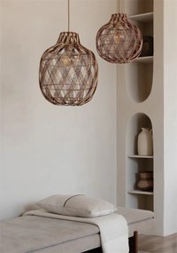 Lustra/Pendul Eco, Bambus, Mendoza natural/maro, S