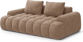 Canapea 3 locuri, Linz, Cosmopolitan Design, 200x100x84 cm, catifea, bej inchis