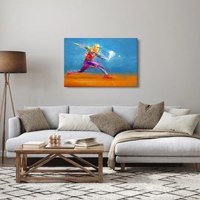 Tablou - Jucător de tenis pictat (90x60 cm)