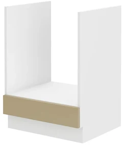 Dulap inferior de bucătărie pentru cuptor Lavera 60 D GAZ BB (Alb + Luciu cappucino). 1032375