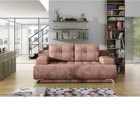 Canapea extensibila OSLO, stofa catifelata maro deschis - Palladium 4,