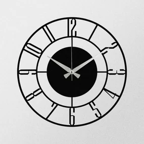 Ceas de perete Roma S011 Black , 48 x 48 cm