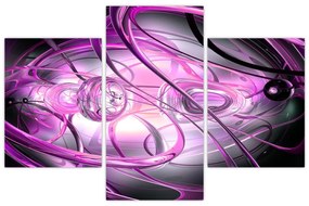Tabloul cu abstracție frumoasă în violet (90x60 cm)