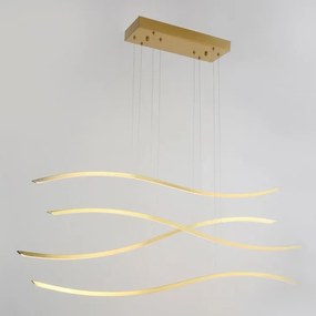 Lustra LED suspendata design modern Waves gold