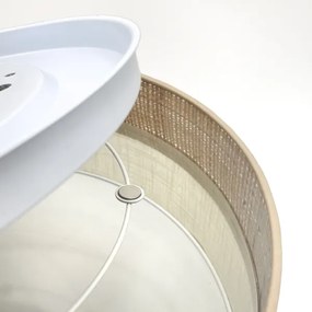 Plafonieră SIRJA BOHO 2xE27/15W/230V Ø 45 cm bej/crem