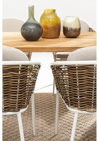 Scaun de grădină alb din metal Maribela – Bizzotto