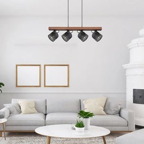 Lustra cu 4 spoturi directionabile design industrial Rotem