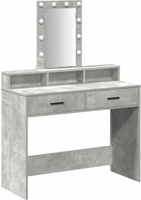 vidaXL Masă de Machiaj cu sertar Gri 100 x 41 x 140 cm Lemn compozit