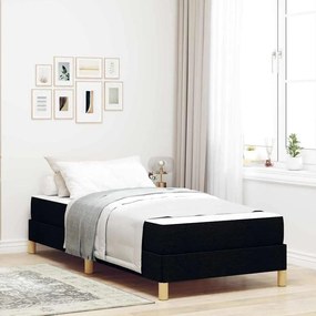 vidaXL Pat cu arcuri Negru, Marron 80 x 200 cm