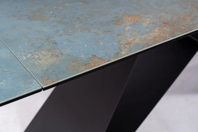 Masa extensibila Westin Ceramic Ossido turcoaz/negru mat L160-240 cm