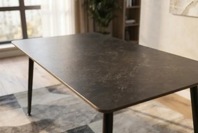 Masa dining cu blat ceramic Milano gri 140x80cm