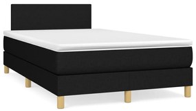 3269760 vidaXL Pat box spring cu saltea, negru, 120x190 cm, catifea