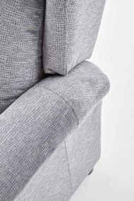 Fotoliu recliner cu functie de masaj Agustin M stofa gri